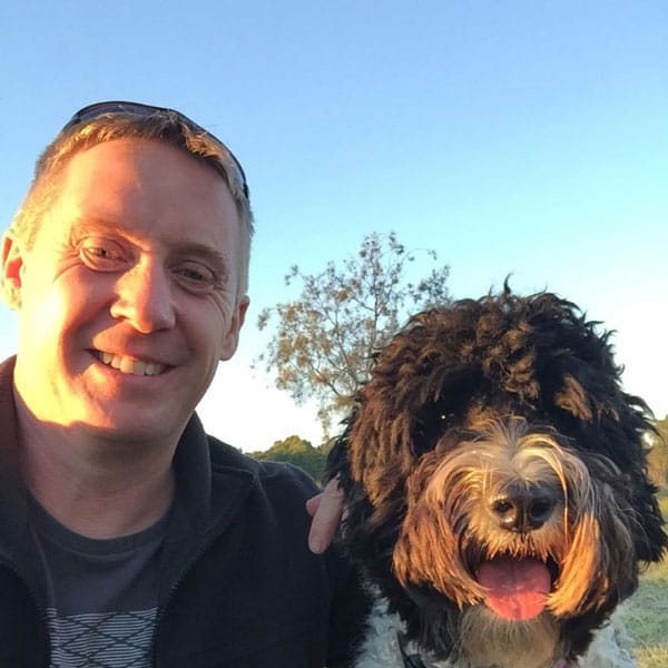 Photo of Richard with his dog