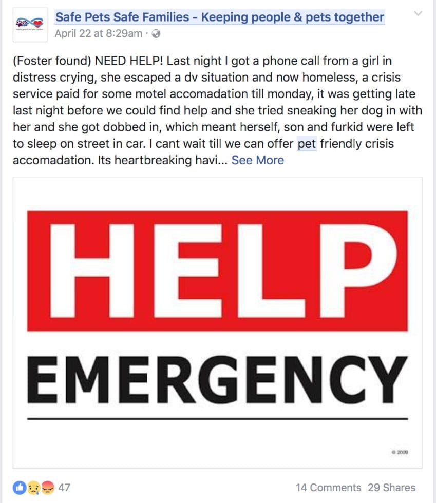 A Facebook post